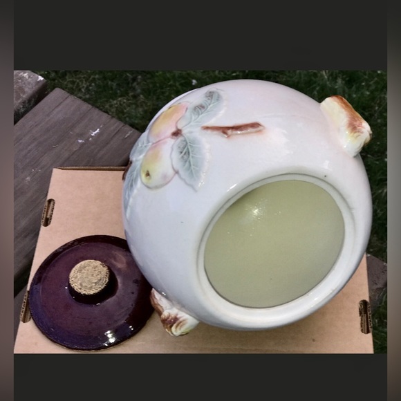 Mid Century Vintage Robinson Ransbottom Roseville Pottery Apple Cookie Jar - Picture 5 of 9